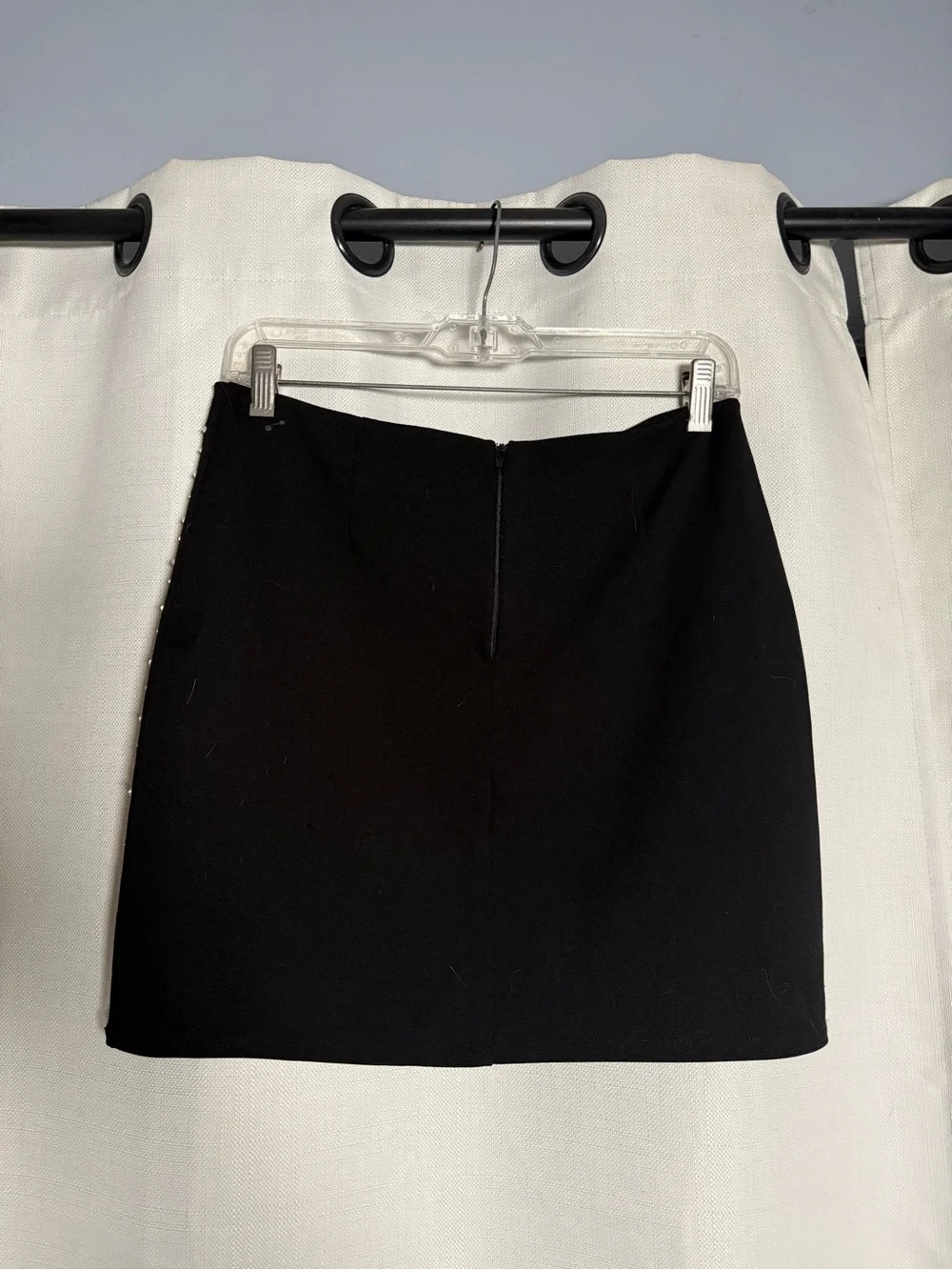 Windsor Dazzle The Night Black Rhinestone Mini Skirt Size Large